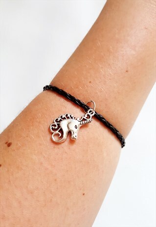 UNICORN CHARM BRACELET BLACK