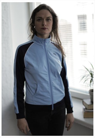 VINTAGE 90'S BLUE COLOUR BLOCK JACKET