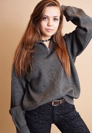 90'S RETRO MINIMALIST NORMCORE OVERSIZED JUMPER TOP