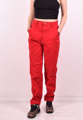 WOMENS VINTAGE JEANS W28 L37 RED 90S