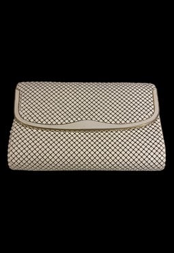 70's White Chainmail Ladies Vintage Evening Bag
