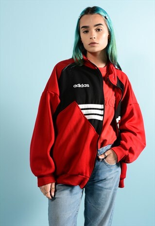 VINTAGE RED ADIDAS TRACK JACKET