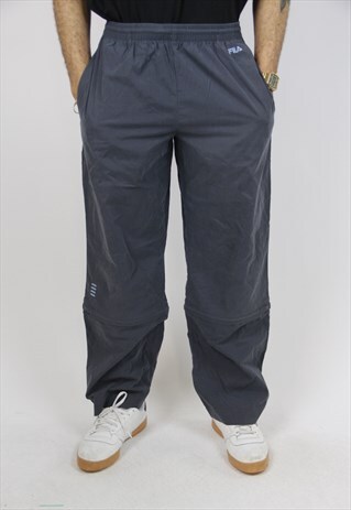 VINTAGE FILA 90'S SOFT GREY TRACKSUIT BOTTOMS