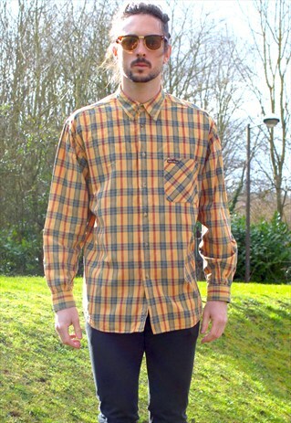 VINTAGE 90S MARLBORO CLASSICS CHECKED SHIRT - LARGE - RARE