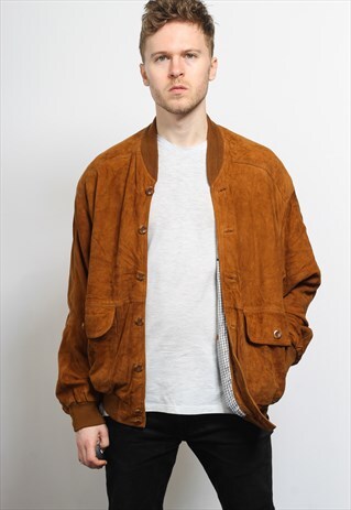 VINTAGE SUEDE BOMBER JACKET