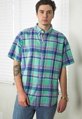 VINTAGE RALPH LAUREN CHECKED SHIRT 90S XL 5.7