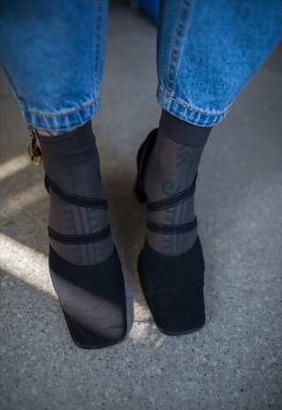 VINTAGE 80'S BLACK SHOES