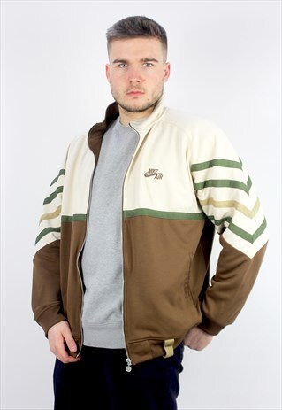 90'S RARE RETRO BROWN RAVE TRACK JACKET