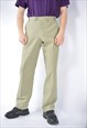 VINTAGE BEIGE CLASSIC 80'S STRAIGHT SUIT TROUSERS 