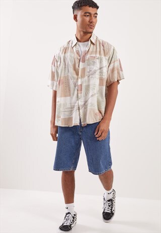 VINTAGE PATTERNED FESTIVAL SHORT SLEEVE SHIRT