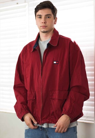 VINTAGE TOMMY HILFIGER JACKET HARRINGTON LOGO 90S XXL 24.7