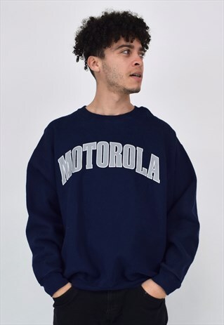 VINTAGE 90'S FRUIT OF THE LOOM NAVY SWEATSHIRT