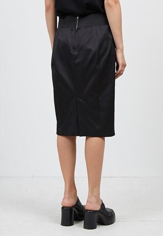 VINTAGE BLACK MIDI SKIRT