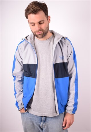 NIKE MENS VINTAGE RAIN JACKET SMALL BLUE 90S