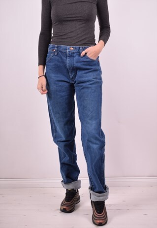WRANGLER WOMENS VINTAGE JEANS W32 L36 BLUE 90'S