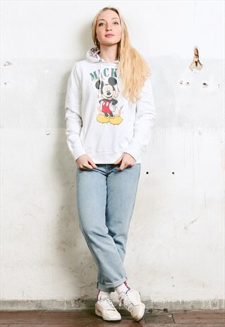 VINTAGE DISNEY MICKEY MOUSE PRINT HOODIE