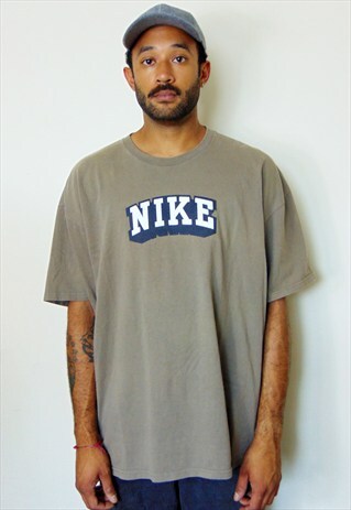 90S MINIMALIST CLASSIC SPORTSWEAR BROWN SWOOSH LOGO TEE XXL