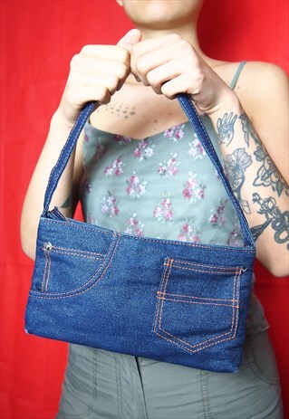 DENIM MINI CLUTCH BAG
