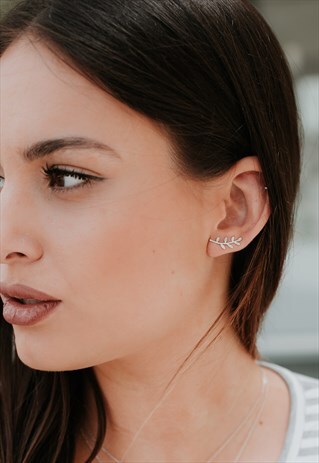 LEAVES SILVER EARRINGS
