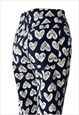 Moschino Monochrome Heart Floral 90's Printed Jeans