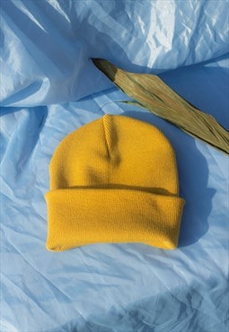 Deep Yellow Beanie Hat