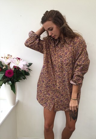 CRAZY PATTERN OVERSIZED UNISEX RETRO VINTAGE FESTIVAL SHIRT