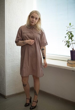 VINTAGE 90'S PINK/BROWN TUNIC