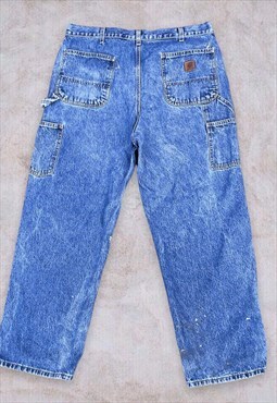 Vintage Carhartt Jeans Blue Denim Dungarees Fit W38 L30