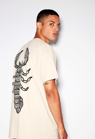 SCORPION OVERSIZED BEIGE TEE