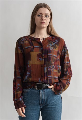 VINTAGE 70S BOHO ROUND NECK SHIRT