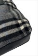 VINTAGE BURBERRY BAG GREY NOVA CHECK WOOL HANDBAG