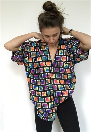 PATTERNED OVERSIZED RETRO VINTAGE UNISEX FESTIVAL SHIRT