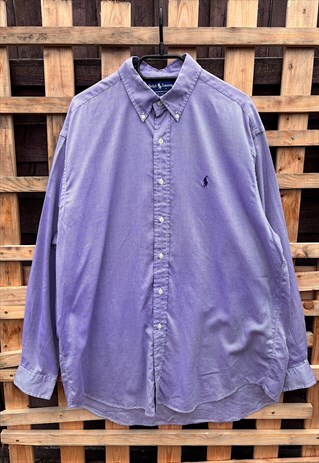 Vintage polo Ralph Lauren purple shirt XL 