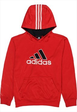 Vintage 90's Adidas Hoodie Pullover Spellout Red Medium