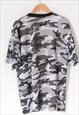 VINTAGE CAMOUFLAGE MESH T-SHIRT GREY XL - BV10151