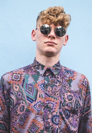 UNISEX ROUND SILVER MIRROR SUNGLASSES