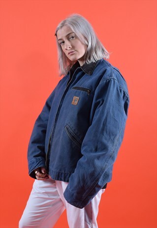 BLUE CARHARTT VINTAGE WORKMANS JACKET