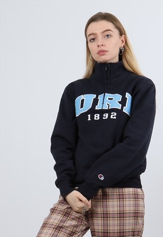 CHAMPION NAVY XS EMBROIDERED SWEATSHIRT