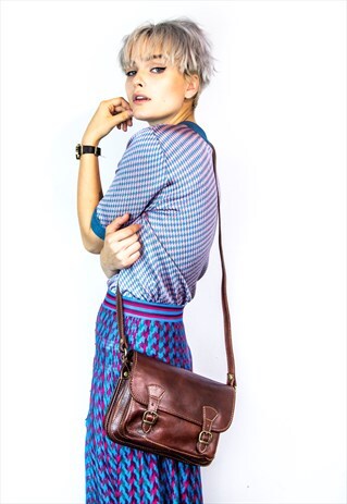 COCO LEATHER SATCHEL MESSENGER BAG SMALL