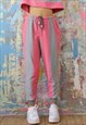 PINK N GREY STRIPE BOX TOP & JOGGER CO-ORDINATES