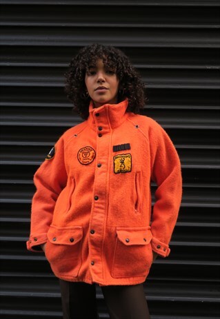 VINTAGE ORANGE HUNTER WOOLEN JACKET