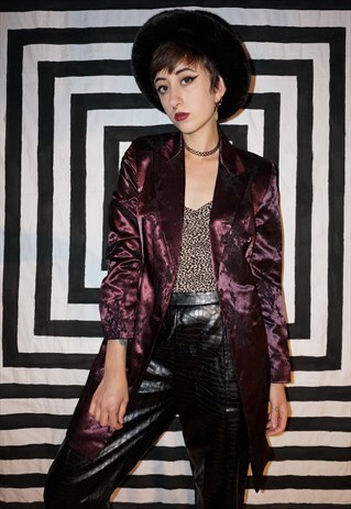 VINTAGE 90'S PURPLE SATIN JACKET