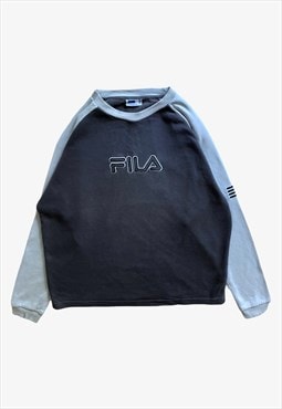 Vintage 90s Men's Fila Centre Spell Out Sweatshirt