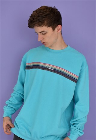G&G UNISEX TURQUOISE SURF OPERA RIBBON SWEAT