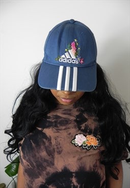REWORKED Hand Embroidery Rainbow ADIDAS Baseball Cap