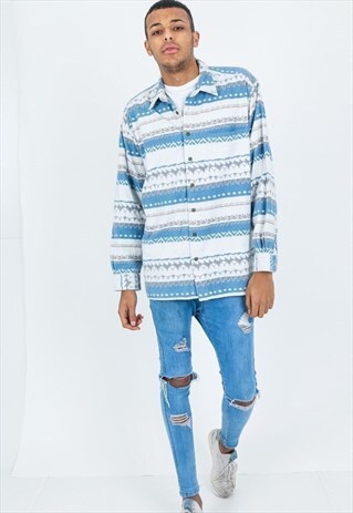 VINTAGE AZTEC PATTERN SHIRT