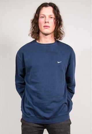 VINTAGE 90'S NAVY BLUE NIKE SWEATER SWEATSHIRT