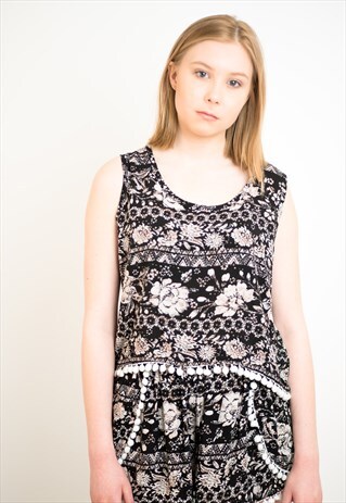 FLORAL PRINT SUITS HOLIDAY VEST