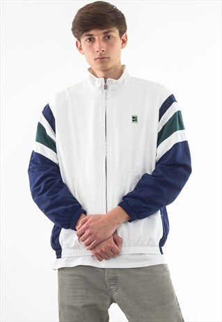 VINTAGE NIKE CHALLENGE COURT TENNIS TRACKSUIT 90S WHITE