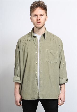 VINTAGE CORDUROY CORD SHIRT GREY